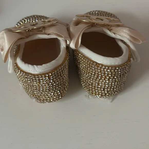 Chic Baby Shoes with Gold Accents